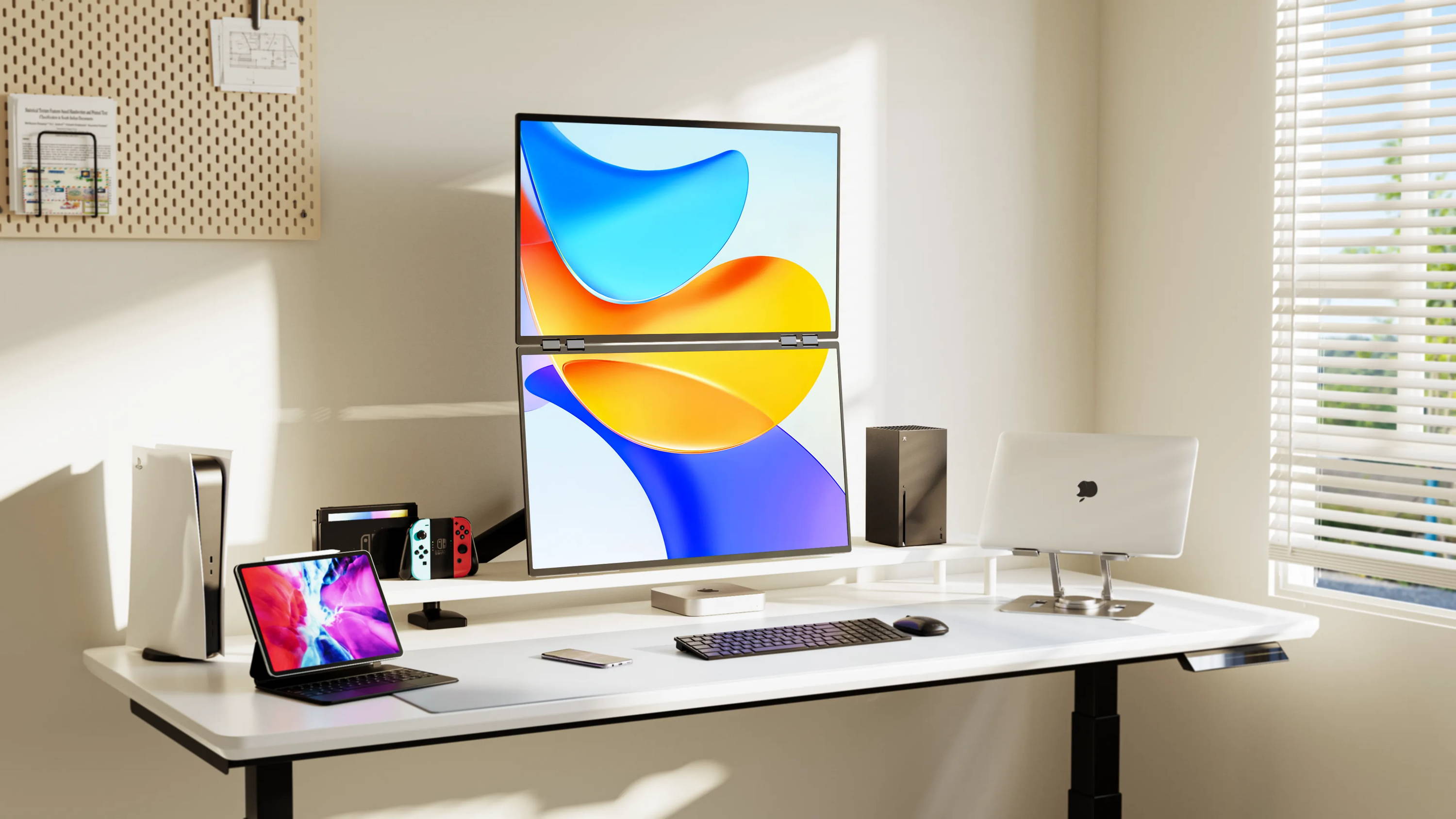 23 Inch Dual Screen 100Hz Stacked Computer Monitor with